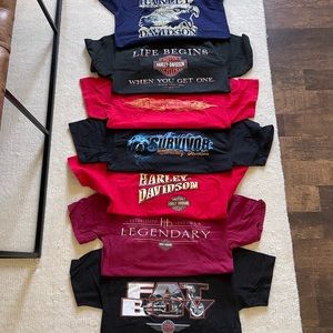 Lot of Medium Harley Davidson shirts + 1 Large